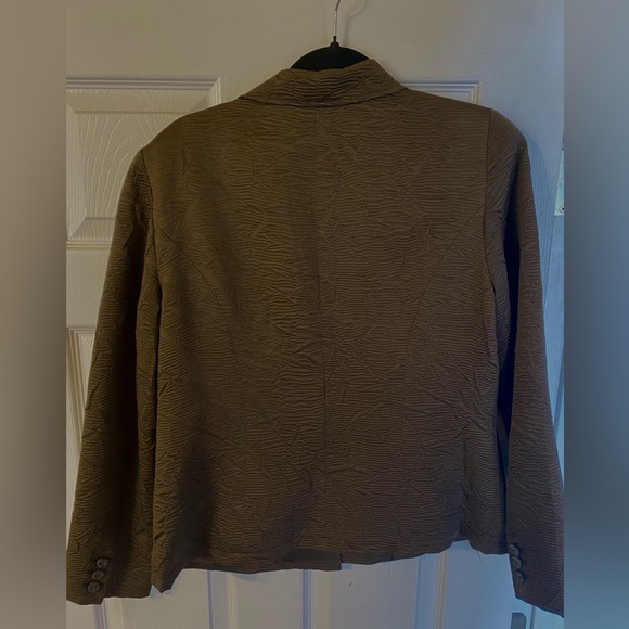Coldwater Creek Brown Textured Blazer Jacket - Picture 2 of 9